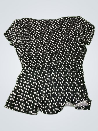 AUW Black and White Polka Dot Blouse