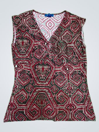 Chaps Geometric Print Sleeveless Top