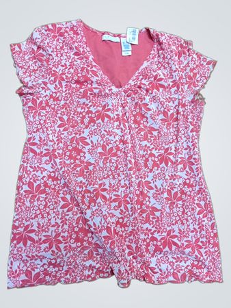 Liz Claiborne Red Floral Top