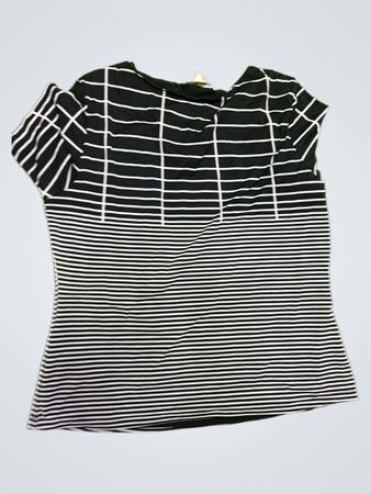 Black and White Striped Top
