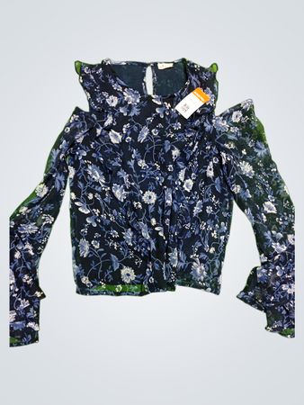 Unbranded Floral Cold-Shoulder Blouse