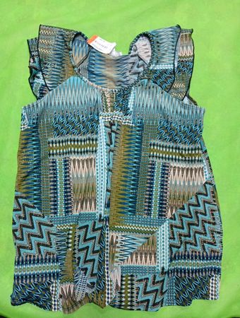 Blue Patterned Top
