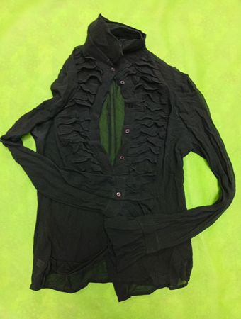 Black Ruffled Blouse