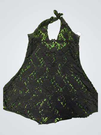 Black Lace Halter Top