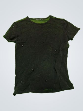 Black Embellished T-Shirt