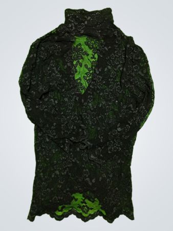 Express Black Lace High Neck Top