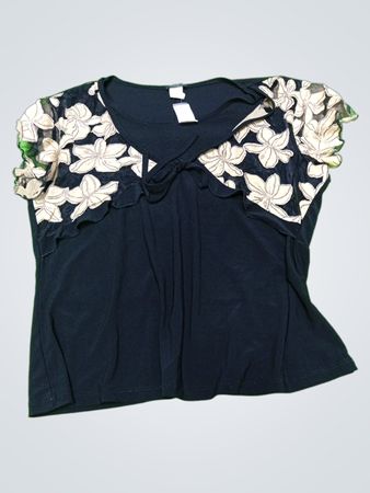 Black Floral Blouse