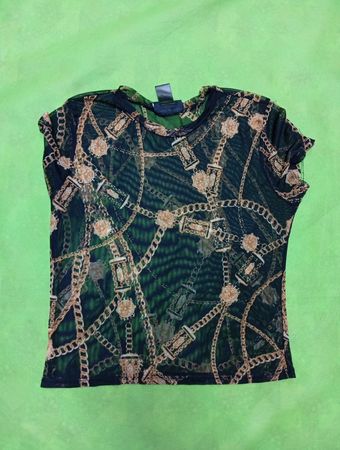 Blouse with Chain Print