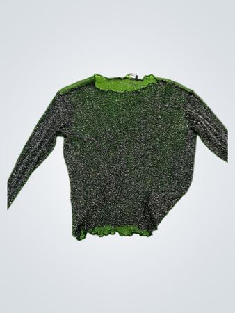 Black Long-Sleeve Sparkly Top