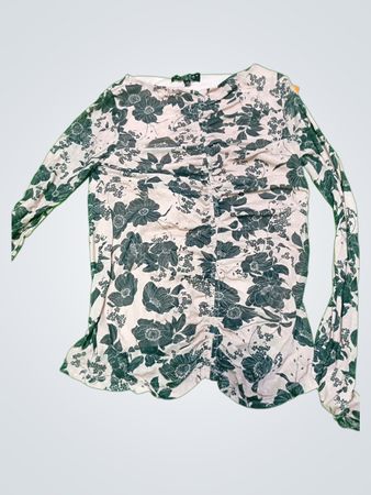 Floral Print Long Sleeve Button Down Top