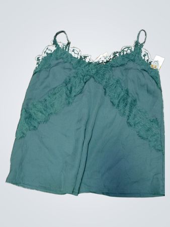 Green Lace-Trimmed Camisole