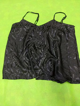 Black Camisole with Floral Pattern