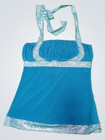 Blue Camisole with Silver Trim