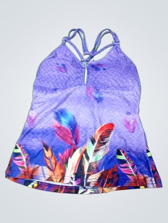 Unbranded Purple Feather Print Cami Top