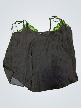 Black Camisole with Lace Trim