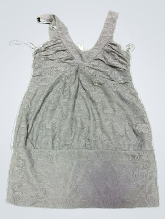 Gray Floral Pattern Dress