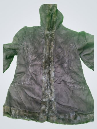 Black Fur-Lined Hooded Coat