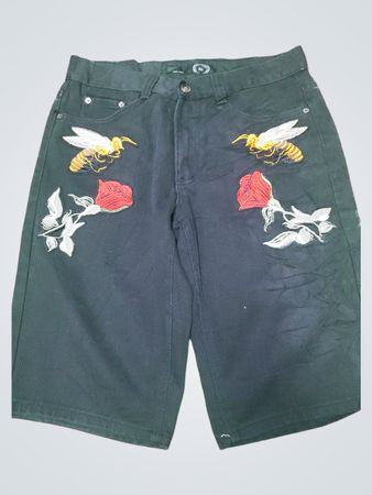 Black Embroidered Pants