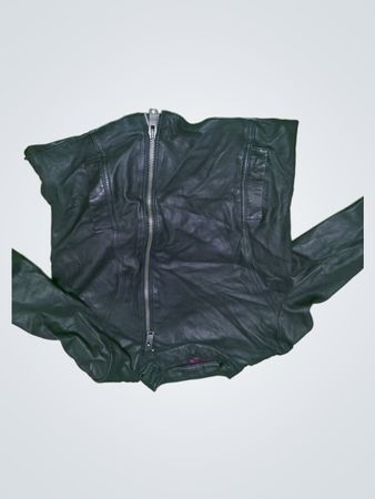 DKNY Black Leather Moto Jacket