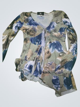 It's Our Time Floral Print Tie Front Top