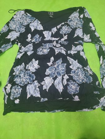 INC International Concepts Women's Floral Print Long Sleeve Top
