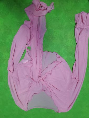 Pink Mesh Tie Front Top