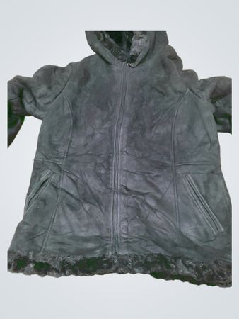 Black Faux Fur Lined Hooded Jacket
