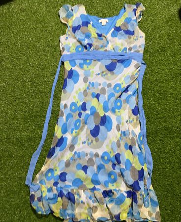 Dressbarn Damen Blau Blumendruck Kleid