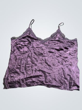 Satin-Cami mit Spitzenbesatz