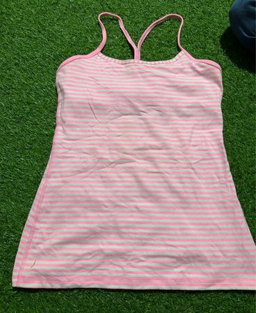 Pink-weiß gestreiftes Tanktop