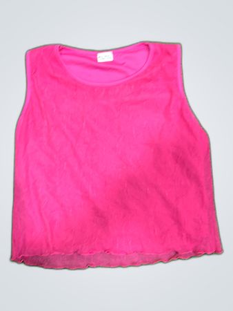 Kira Sever Pink Ruffled Tank Top