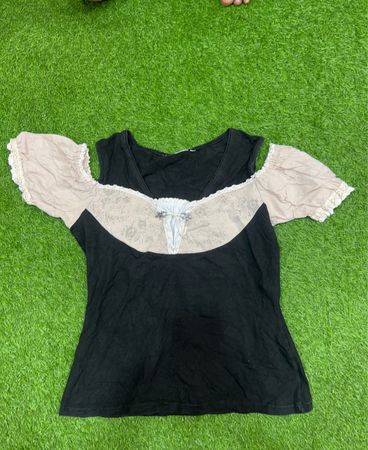 Black and Beige Blouse