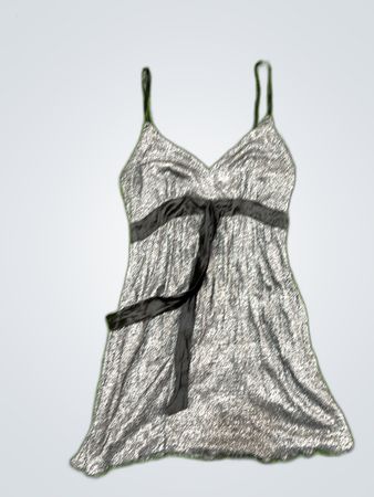 Robe nuisette en argent métallisé