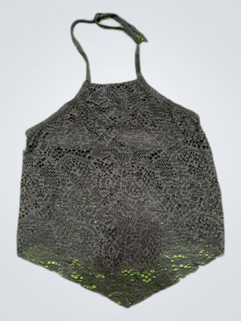 Black Lace Halter Neck Romper