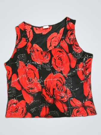 Top sans manches floral pour femmes