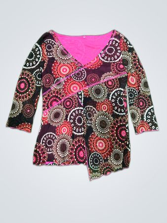 Printed Wrap Blouse