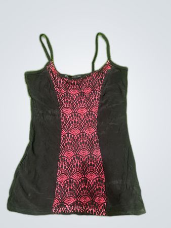 Black and Pink Patterned Camisole