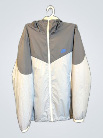 Nike Grey Hooded Windbreaker Jacket