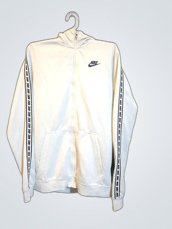 Nike White Zip-Up Hoodie