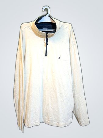 Nautica Cream Zip-Up Pullover Jacket