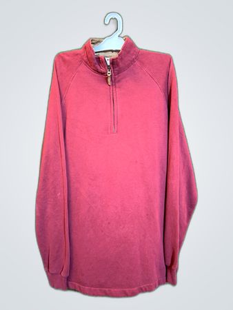 Woolrich Maroon Quarter-Zip Pullover Sweater