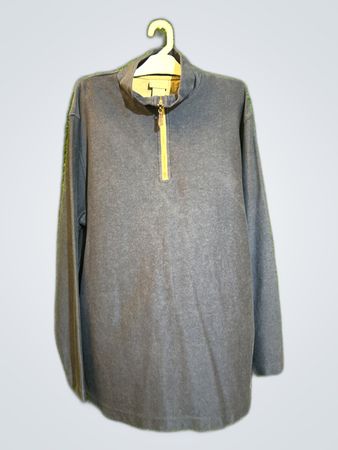 L.L.Bean Men's Gray Quarter-Zip Pullover