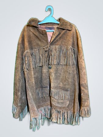 Vintage Fringed Suede Jacket