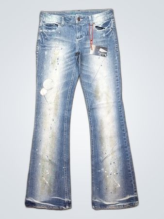Jeans with Paint Splatters