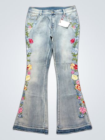 Floral Embroidered Jeans