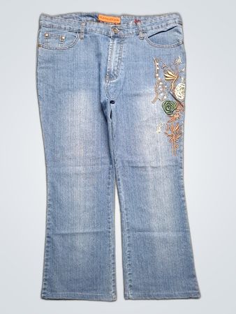 Old Valley Embroidered Bootcut Jeans