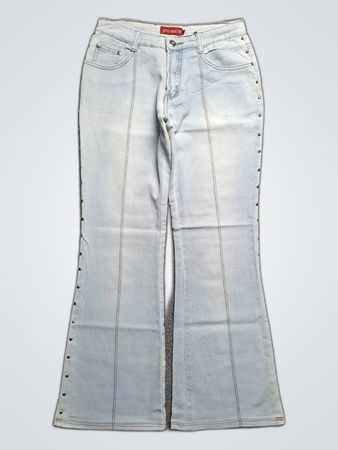 You and Re Flared Studded Jeans