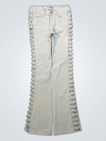 Rialto Plus Light Blue Embellished Flare Jeans