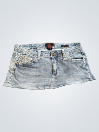 Earl Jeans Women's Embellished Denim Mini Skirt