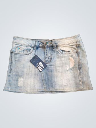 Blue Asphalt Women's Distressed Denim Skirt